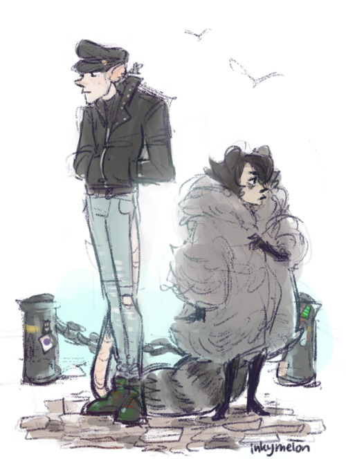 My characters hanging out, lookin cool, sellin drugs