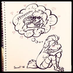 Super-Mario-Rpg:  Belated Inktober Day 9 - Marty Thinking Bout Sawyer (They’re