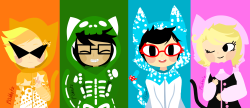 fishhatz:Here have some Alpha Kids in Kitty Hoodies~ yayBeta Kids Puppy Hoddies