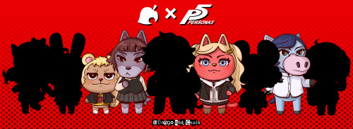 Horsuke Animal crossing x Persona5 (4/9)(Background image : Shigenori Soejima - P5’s character desig