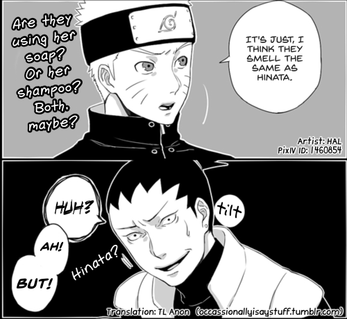 occasionallyisaystuff:  Source:  ナルヒナログ2 by  HAL   Translation: Me Typeset: U.T.L. This takes place before The Last, at least partially.  