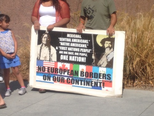 takingbackourculture:Yesterday I attended a protest against Columbus Day in Los Angeles. The rally s