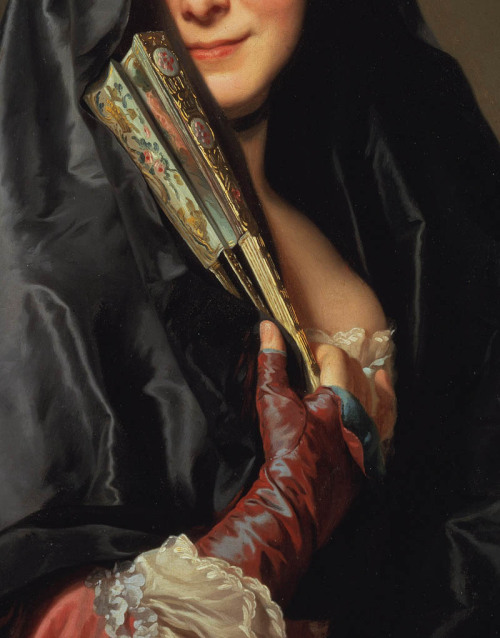 jaded-mandarin:The Lady with the Veil - Alexander Roslin. Detail.