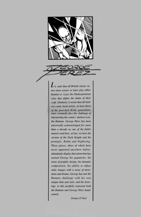 ungoliantschilde:  the Batman Portfolio, by George Perez (part 2 of 2).