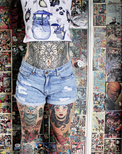 1337tattoos:  totoro top from happymonday 