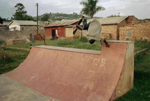 nubbsgalore:to avoid paying a construction fee, jack mubiru, father of the skateboarding scene in ug