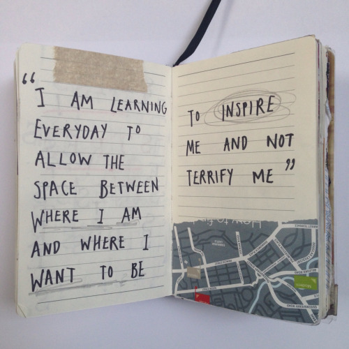 “I am learning everyday to allow the space between where I am and where I want to be to inspire me and not terrify me”