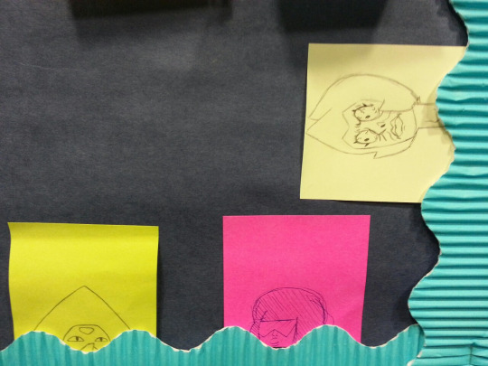 meriberrytastic:  meriberrytastic:  meriberrytastic:  meriberrytastic:  meriberrytastic:  Someone left a sticky note of Bill in my dorm’s billboard     I replied with a doodle of Dipper c:   OH MY GOD THEY RESPONDED   SOMEBODY PUT GARNET THIS MORNING. 