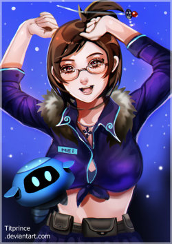 overwatch-fan-art:  [COMMISSION OPEN] MEI - OVERWATCH by TitPrince 