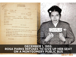 dailykos:  59 years ago today, Rosa Parks sat down to stand up. 