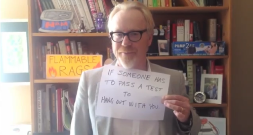 arachnomatic:  wintesoldieriscoming:  Fake Geek Girl Myth: Busted (x)  This is pitch-perfect. Adam Savage is solidly on my list of favorite human beings. 