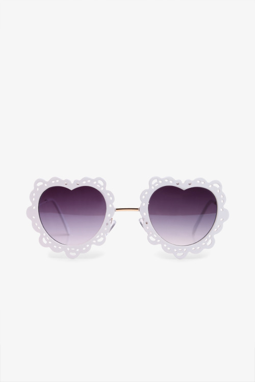 New 70s Heart Shaped Lace Decor Sunglasses - Storenvy$18.99 CA