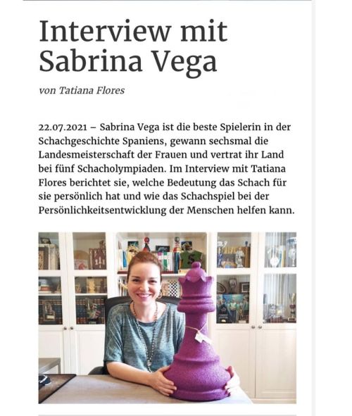 Es war ein mir eine große Ehre Sabrina Vega @sabrina_vega_chess zu interviewen! ♟❤️ . . „Sabrina Veg