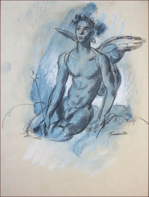 beyond-the-pale:Vito Tomasello, Ballet figure portrait drawing, c. 1965citypictures