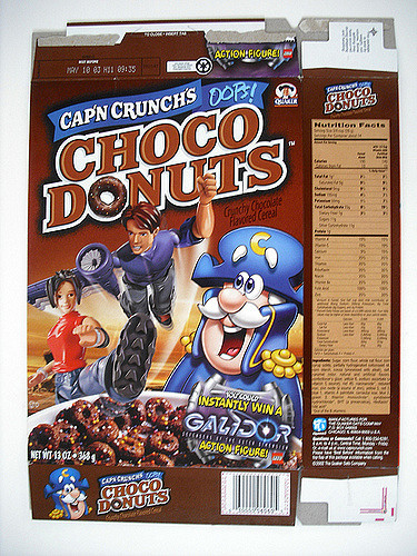 Cap’n Crunch’s Choco Donuts was a brand of cereal that reached peak popularity in the early 2000s. T