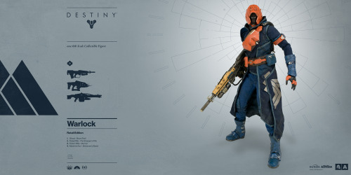 worldof3a:  Destiny Warlock PRE-ORDER BEGINS JULY 7TH, 2016Bungie  and 3A proudly announce the highly anticipated DESTINY WARLOCK – the  second figure in 3A’s 1/6th Scale Collectible Figure Series from the  critically acclaimed game, DESTINY.The