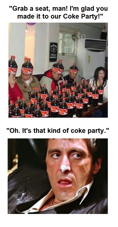 Wrong coke party.