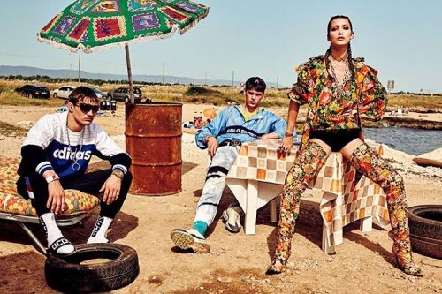 Bella Hadid, Filip Hrivnak and Julian Schneyder by Giampaolo Sgura for Vogue Japan November 2016  @b