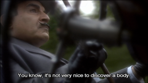 maisouipoirot:MRS OLIVER: You know, it’s not very nice to discover a body.POIROT: Non.MRS OLIVER: I 