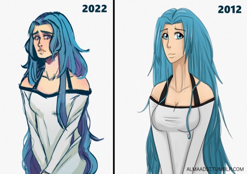 This is the second time I redraw this girl - I wasn’t happy with the first attempt (^^ゞ It&rsq