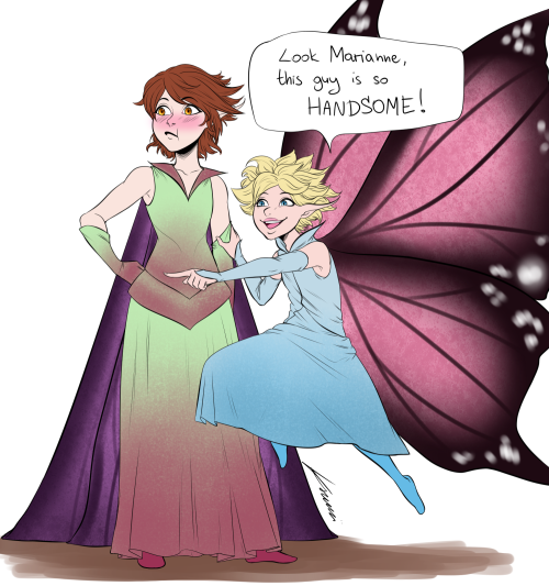 Strange Magic Week: 8/3 Day 2: Younger Selves/When we were kids  (also Potionless Day)  I really REALLY wanted to participateee ;w;Both Marianne and Dawn are like  at least 6 years younger than in the movie…at least that’s what I was going