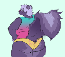 slimeymonsterguts:Beach bum skunk……because