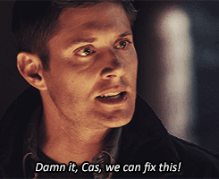 bookjunkie26:  Castiel’s Damn it      ↳I wonder where he learned it from 