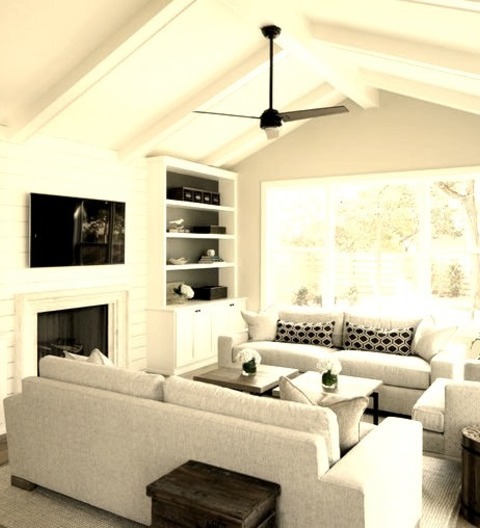 Austin Family Room Enclosed Image Of A Medium-sized, Enclosed Family Room In The Country With A Light