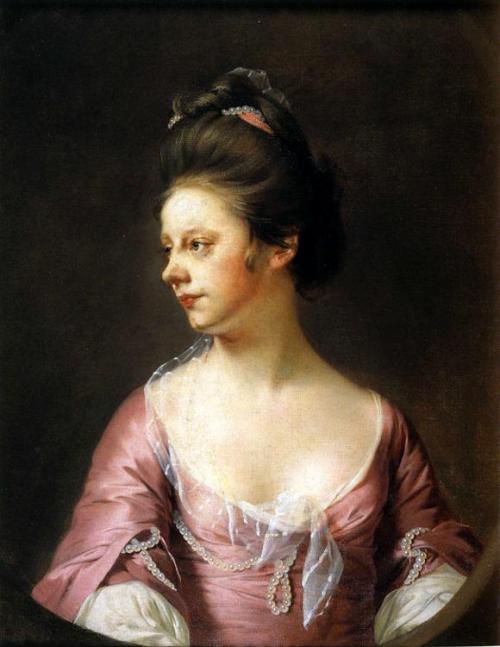 artist-joseph-wright: Portrait of Mrs Catherine Swindell, 1772, Joseph WrightMedium: oil,canvas