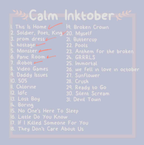 Calm Inktober