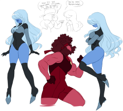 happyds:  some pre-series/homeworld Ruby and Sapphire first meeting ??? 
