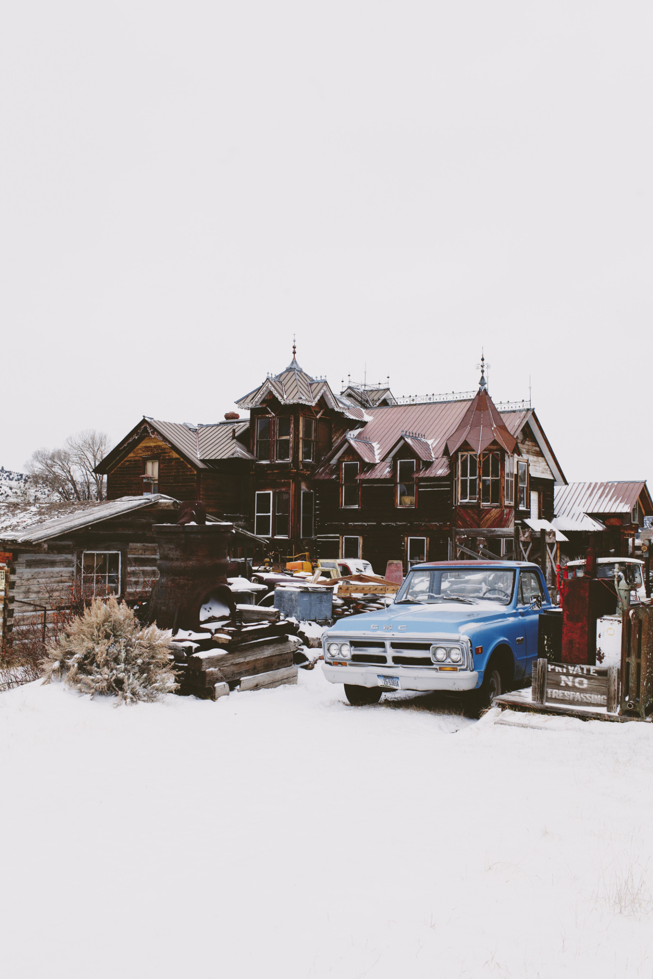 alexstrohl:  Surreal day roaming the snow covered streets of a ghost town from the