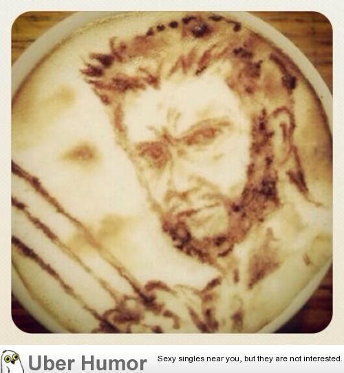 omg-pictures:  Hugh Jackman just tweeted this saying, “Now THATS a barista.”http://omg-pictures.tumblr.com 