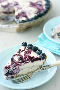 food2fork:  Blueberry Swirl Ice Cream Pie with Hazelnut Crust Recipe - Featured on Food2Fork.com  oh that looks like heaven