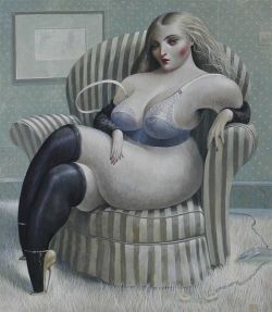 cocteldemente:  #jamesmcnaught | Voluptuosa Sensualidad. Hoy, en #cócteldemente #painting #glasgow #picasso #art #women 