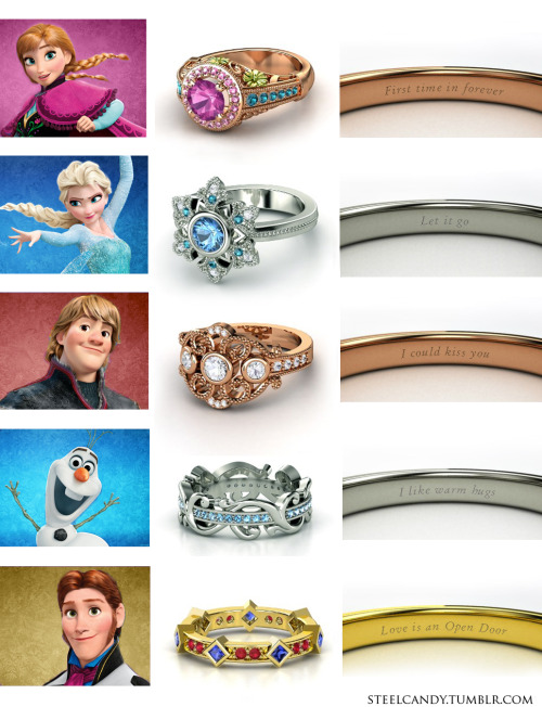 鋼 飴 Steel Candy — Frozen Engagement Rings! Anna Elsa Kristoff Olaf...