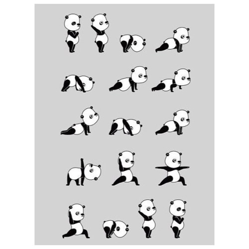 Yoga is better with pandas! by hollywoodcensored