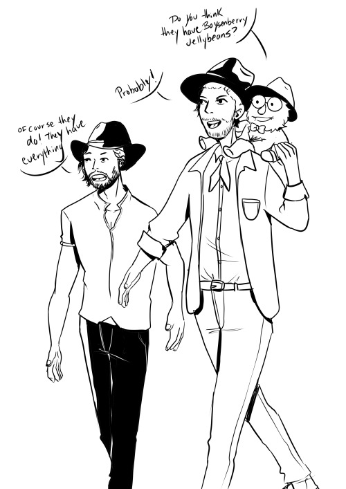 themightyjackie: some boysenberry boys taking the professor to the boysenberry festival in search of