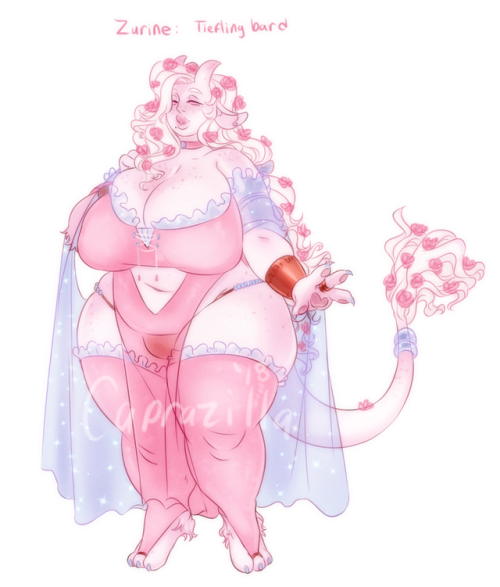 So I quit WoW but I made Zurine a Tiefling bard instead, here she is~!Lookit her kitty feets~ ✨ Ko-f