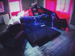 levelsnaps:  So I built a blanket fort to cheer a friend up… I spent the entire night and day in it.  It was epic.