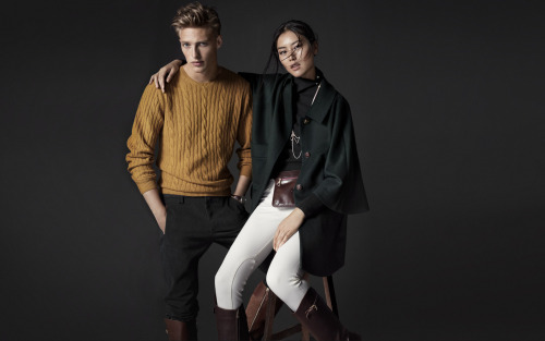 bothsidesguys: VICTOR NYLANDER in MASSIMO DUTTI  FW 2014 EQUESTRIAN CAMPAIGN. from: thefashionisto.c