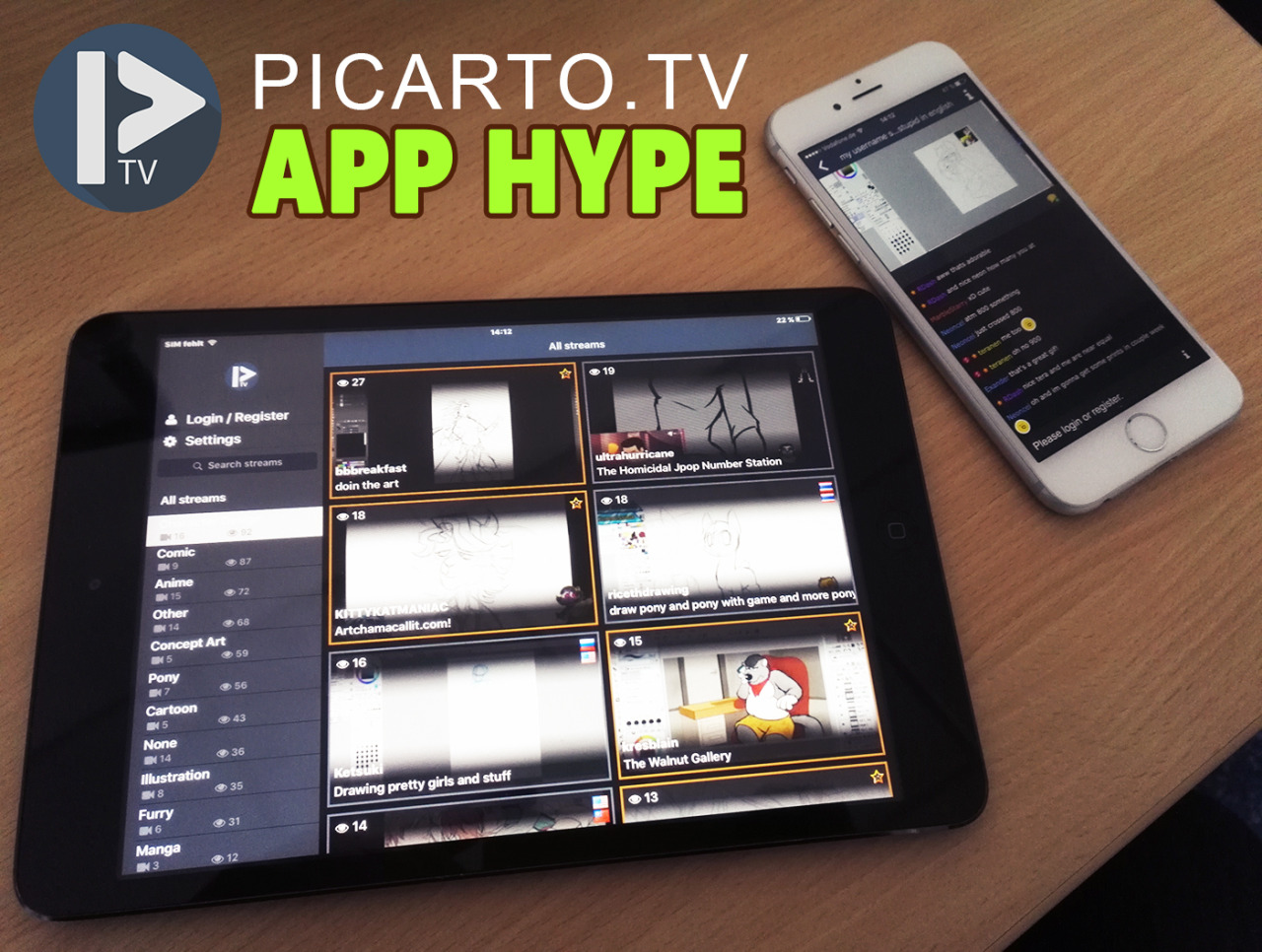 picartotv:  Look what we have here?! This is the first beta version of our IOS App.
