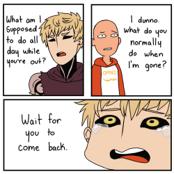 therandomninjakitty:  Genos is a clingy toaster 