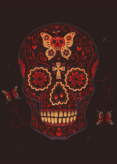 septagonstudios:  Steve Simpson Day of the Dead Sugar Skull