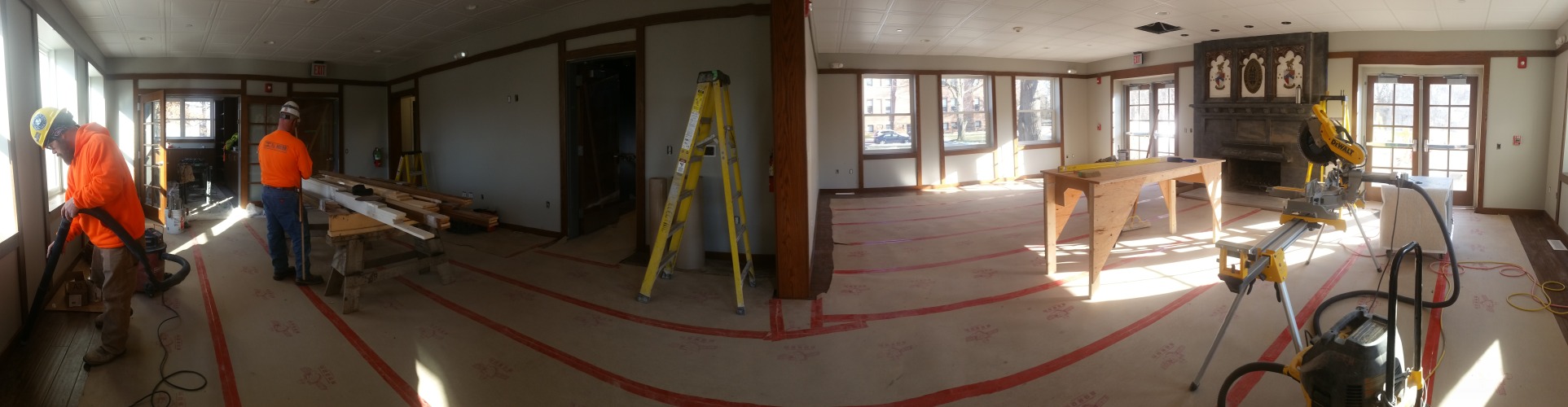 First floor is near completion, in the Beta House renovation at Knox College.