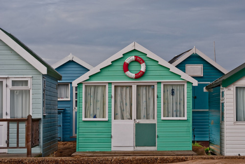Beach Huts, Mudeford by RJE58 on Flickr.
