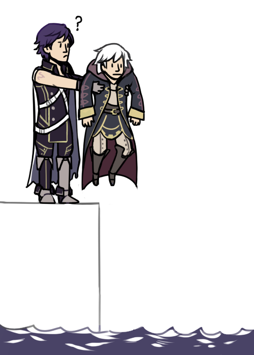 spiritleaf:  I was playing the FE:A demo and I didn’t realize that tactician was considered a flying unit so I thought Chrom was just… casually depositing Robin in the river  