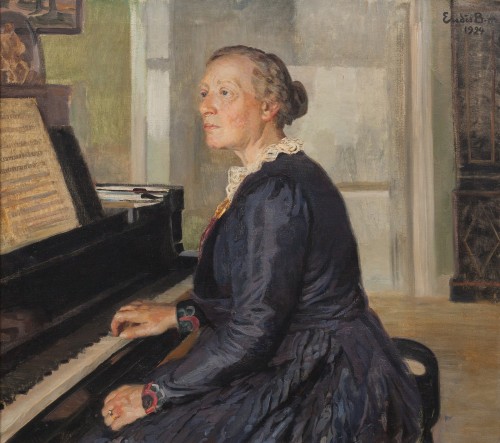 Endis Bergström (Swedish, 1866 - 1950): Portrait of Inga-Lisa Bellman (1924) (via Bukowskis)