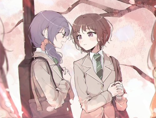 ✧･ﾟ: *✧ Going to School Together ✧ *:･ﾟ✧♡ Characters ♡ : Rokka Asahi ♥ Asuka Toyama♢ Anime ♢ : BanG 