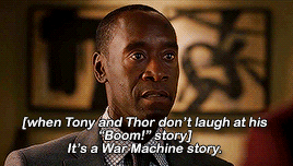 mcufam: Rhodey being a proud action boi
